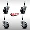 Service Caster 3'' SS Soft Rubber Wheel Swivel 7/8'' Expanding Stem Caster Set 2 Brakes, 4PK SCC-SSEX20S314-SRS-2-TLB-2-78 - alternate 5
